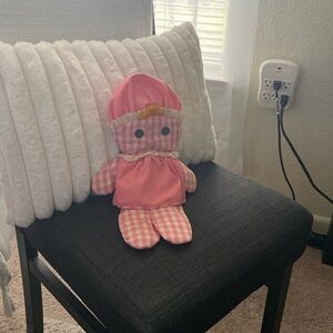 Lolly Doll Fisher Price Pink Gingham Doll 1975 #420 Lolly Vintage Retro Rattle